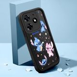 Ucuc Tecno Spark 10 Pro Uyumlu Siyah Silikon Lens Koruma Darbeye Dayanıklı Stitch Desenli Kılıf - Siyah - Altın