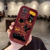 Ucuc Xiaomi Redmi Note 11/11S Uyumlu Darbeye Dayanıklı Kamera Korumalı Bordo Silikon Baskı Desenli Kılıf