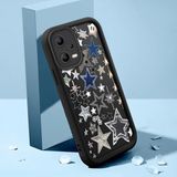 Ucuc Xiaomi Redmi Note 12 5g Uyumlu Silikon Malzeme Darbeye Dayanıklı Siyah Renkli Kılıf Beşgen Yıldız - Siyah - Altın