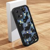 Ucuc Xiaomi Redmi Note 12 5g Uyumlu Siyah Silikon Ay Desenli Lens Koruma Şok Emici Esnek Kılıf