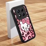 Ucuc Xiaomi Redmi Note 14 Pro 4g Uyumlu Siyah Silikon Kılıf Leopard Desenli Hello Kitty Darbe Emici Kamera Koruma Kapak