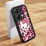 Ucuc Xiaomi Redmi Note Note 14S Uyumlu Siyah Silikon Kılıf Leopard Desenli Hello Kitty Darbe Emici Kamera Koruma Kapak - Redmi Note 14s