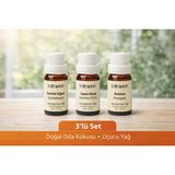 Uçucu Buhur Yağı Hava Nemlendiriciler Için Buhurdanlık Esansı Oda Kokusu 10 ml 3 Lü Set - Şeffaf