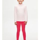 Uçuk pembe Basic Kışlık Yarım Balıkçı Yaka Uzun Kollu Kız Çocuk Tişört
