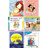 Uçup Giden Battaniye + Sevgi + Okuldaki İlk Günüm + Çağlar Okula Başlıyor + Avucundaki Öpücük + Seni Özlediğim Zaman / 6lı Set Çocuklar için Ayrılık Kaygısı ve Okul Kaygısı Üzerine Kitaplar