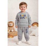 Uçurtma Baby Kids Wow Cep Detaylı Iki Iplik Mevsimlik Erkek Bebek Çocuk Alt Üst Esofman 2'li Takım - 3 Yaş - 0-Gri