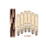 Ucuz Geldi 4w Vintage Rustik Led Ampul 2500k E27 Duy Lambam Çubuk Amber Cam Sarı Işık Retro Filament Tüp Ampul