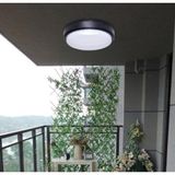 Ucuz Geldi Balkon Lambası Teras Lambası Artos 15w Yuvarlak Siyah Banyo Lambası 6400k Beyaz Işık Tavan Lambası (Siyah)