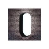 Ucuz Geldi Banyo Tavan Lambası Aydos 20W Oval Balkon Tavan Lambası 6400K Beyaz LED Işık Teras Duvar Lambası (Siyah)