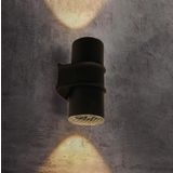 Ucuz Geldi Çiftli Çağlayan Aplik IP54 Dış Mekan Zita Beyaz, Günışığı, Yeşil, Turuncu Işık Bahçe Aydınlatma Duvar Apliği + Gu10 Led Ampuller 6500K (Günışığı)