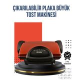 Ucuz Tekno Kompakt Izgara ve Tost Makinesi – Çıkarılabilir Plaka, Döküm Gövde