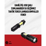 Ucuz tekno Mini Boy LED El Feneri - 2000 Lümen, Su Geçirmez Tasarım