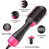 Ucuz Tekno Taraklı Saç Kurutma Makinesi One Step - Siyah