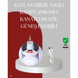 Ucuz tekno Uzaktan Kumandalı, 360 Derece Katlanabilir Solar LED Aydınlatma Çadır Lambası