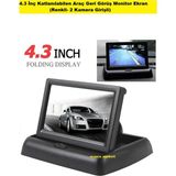 Ucuzcu Market 4.3 Inç Katlanılabilen Araç Geri Görüş Monitor Ekran (Renkli- 2 Kamera Girişli)