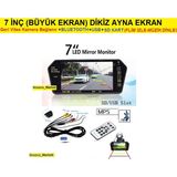 Ucuzcu Market 7 Inç (Büyük Ekran) Dikiz Ayna Ekran (Geri Vites Bağlanır + Bluetooth + USB + Sd Kart (Flim Izle-Müzik Dinle)