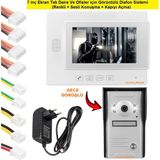 Ucuzcu Market 7 Inç Ekran Tek Daire ve Ofisler Için Görüntülü Diafon Sistemi (Renkli+Sesli Konuşma+Kapıyı Açma)