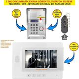 Ucuzcu Market 7 Inç Görüntülü Diafon Sistemi ( Dokunmatik Ekran-Tek Daire Içindir Şifre + Kartlı Geçiş Özellikli)