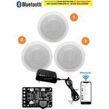 Ucuzcu Market Bluetooth Özellikli 3 Hoparlörlü Tavan Hoparlör Seti (Anfi Kullanmadan Ev-Işyerini Seslendirin)