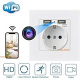 Ucuzcu Market Güvenlik Kamera Wifi Duvar Priz Kamera (Uzaktan Izleme - Ses Dinleme - Kayıt Etme - USB Şarj Etme)