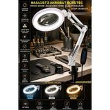 Ucuzcu Market Işıklı Masaüstü Akrobat Büyüteç (Tırnak Bakımı-Mucevher Yapımı-Elektronikçiler-Kitap Okuma Vs....)