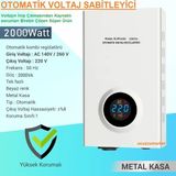 Ucuzcu Market SLIM-2000 Otomatik 2000 Watt Kombi Voltaj Regülatörü(Otomatik Voltaj Sabitleyici)