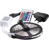 Ucuzluk Evi Ucuzlukevi 5 Metre Rgb Şerit LED Seti-Iç ve Dış Mekan Silikonlu-Tak Çalıştır