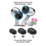 ucuzmi 3M Samsung Galaxy Buds3 Pro ile uyumlu 3 çift yedek kulak tıkacı silikonl yumuşak uç