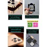 ucuzmi İphone 16Pro-16 ProMax Çöl Titanyum Renk Safir Kamera Lens -Metal Filtre -Şarj Koruma Tıpa -Mendil