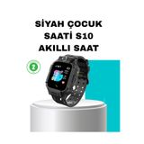 UCUZTEKNO S10 Siyah Akıllı Çocuk Saati Konum Takip ve Güvenlik Özellikli
