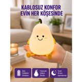 Ucuztekno Şarjlı Armut Masa Lambası Renk Değiştiren LED Gece Işığı