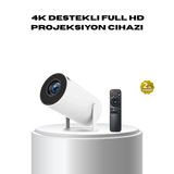 Ucuztekno tekno 4K Destekli Full HD Projeksiyon Cihazı – 130 inç Geniş Ekran, WiFi ve HDMI Bağlantılı