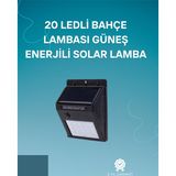 Ucuztekno tekno Hareket Sensörlü Solar Lamba | 120° Algılama Açısı, 3-4 Metre Mesafe, Suya Dayanıklı