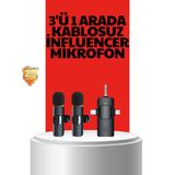 Ucuztekno tekno Kablosuz Mikrofon - Telefon ve Bilgisayar Uyumlu 2026