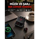 Ucuztekno tekno Powerbank Özellikli Bluetooth Kablosuz Kulaklık – Dokunmatik Kontrol, Uzun Pil Ömrü, Erg