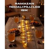 Ucuztekno tekno Ramazan Işıkları Pilli Altın Fener Tasarımlı Dekoratif LED Aydınlatma 2026