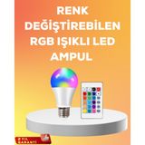 Ucuztekno Tekno Rgb Uzaktan Kumandalı Led Ampul 16 Renk A Kalite 2025 Model 2026
