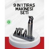 Ucuztekno tekno Şarjlı 9’u 1 Arada Çok Amaçlı Erkek Bakım Seti Yıkanabilir Başlıklar 2026