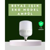 Ucuztekno tekno Şarjlı LED Torch Ampul 30 Watt Beyaz Işık Enerji Tasarruflu 2026