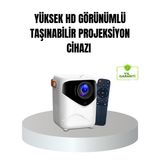 Ucuztekno tekno Taşınabilir 1080P HD Akıllı Projektör – 64GB Dahili Hafıza, 2GB RAM, Uzaktan Kumandal�