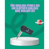 Ucuztekno tekno Taşınabilir Bluetooth AUX Araç Müzik ve Konuşma Kiti 2026