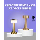 Ucuztekno tekno Touch Gece Lambası – Dokunmatik Kontrol, Kablosuz Kullanım, Metal Gövde 2026