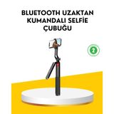 Ucuztekno tekno Tripodlu Selfie Çubuğu Uzaktan Kumandalı Canlı Yayın Uyumlu 2026