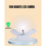Ucuztekno tekno Yüksek Işık Güçlü LED Ampül 4 Kollu Katlanır Pervane Tasarım 2026