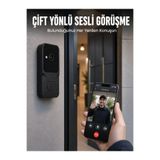 UCUZTEKNO Wi-Fi Bağlantılı Akıllı Kapı Zili Telefon Kontrollü HD Güvenlik Sistemi