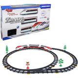 Ucuzunabak Pilli 40 Parça Işıklı 308 cm Hızlı Tren Set - Mavi - Beyaz