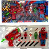 UDATOYS Minecraft Örümcek Adam Nerf Karakter Oyuncak Spider Man Nörf Tabanca Seti - Siyah