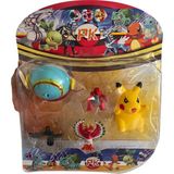 UDATOYS Pikaçu ve Pokemon Yakalayan Poke Top Pikachu ve Arkadaşları Seti - Sarı