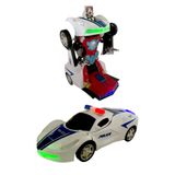 UDATOYS Robota Dönüşen Polis Arabası Oyuncak Ferrari Müzikli Işıklı 20 cm