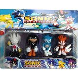 UDATOYS Sonic Tails Silver Sonic Shadow Gölge Sonik Karakter Seti 4lü - Mavi